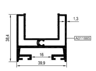Rfg46 V 06 - Isıcamlı Cam Balkon Kanat Profili